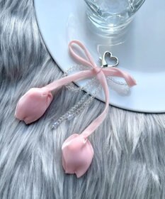 WEGO チューリップリボンビーズキーホルダー