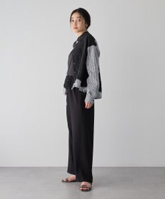 YECCA VECCA レースMIXレイヤードデザインシャツ