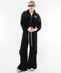 WEGO 【ユニセックス着用ITEM】ブリーチロゴベロアトラックジャケット