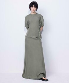 NAVE 【ReNAVE・セットアップ可/洗える/UVケア/接触冷感】フィブリルシャンブレー Aラインスカート