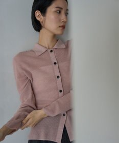 UNFILO ファインアルパカ 襟付きカーディガン