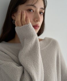 earth music&ecology パウダーシャギー畦プルオーバー