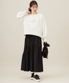 ANY SIS 【洗える・2SET】ダンボール プルオーバー×ギャザー スカート