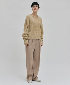 BEIGE， 【洗える】MARRONNIERS / ラメテープヤーンクルーネックニット