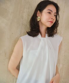 BEIGE， 【人気シリーズ】ANITA / ノースリーブタックブラウス