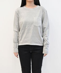 caqu caqu x good on long sleeve pocket tee リラックスフィットポケットTシャツ