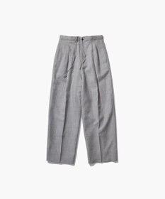 ATON LINEN WOOL TWILL | タックイージーパンツ