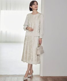 自由区 L 【カタログ掲載・セットアップ対応・洗える】フラワーオパールプルオーバー ブラウス