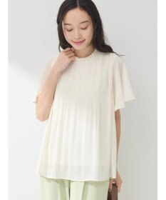 earth music&ecology マジョリカプリーツ半袖ブラウス