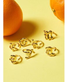 AMERICAN HOLIC イニシャルリングＧＬＤ