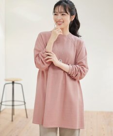 Tiaclasse 【新色追加・洗える】ミドルリブニットチュニック