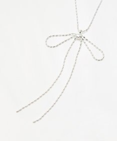 earth music&ecology ロングリボンチェーンネックレス