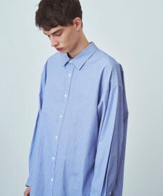 SHRINK COTTON | オーバーサイズロングシャツ - UNISEX / ATON