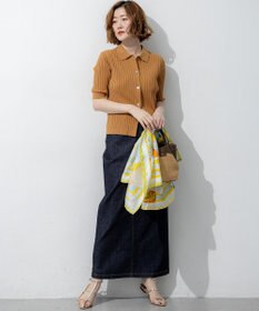 23区 【先行予約】ワイドリブ 五分袖 ポロニット