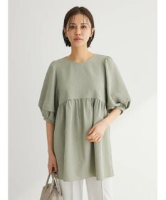 Green Parks ジャガードペプラムブラウス