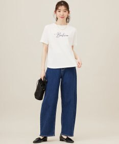 ANY SIS 【洗える】ベーシックロゴ刺繍 Tシャツ