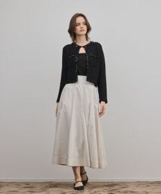 GRACE CONTINENTAL ラメドットタフタジャガードスカート