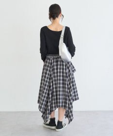 earth music&ecology イレヘムチェックシャツライクスカート