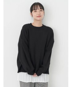 earth music&ecology アンチピリングバックスリットプルオーバー