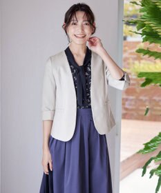 Tiaclasse 【吸水速乾・接触冷感・UVケア・防シワ・洗える】カチオンカラーレスジャケット