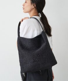 russet ナイロンラフィアワンショルダーバッグ(CE-1714)