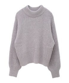 earth music&ecology 透かしベロアモールプルオーバー