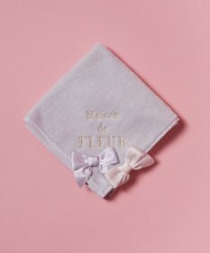 Maison de FLEUR バイカラーリボンタオルハンカチ