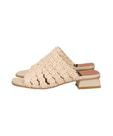 INTER-CHAUSSURES 【ANGEL ALARCON】ローヒールラフィアサンダル