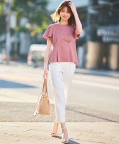 ANY SIS 【接触冷感・UVカット・撥水】クールタッチテーパード パンツ