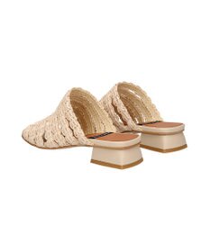 INTER-CHAUSSURES 【ANGEL ALARCON】ローヒールラフィアサンダル