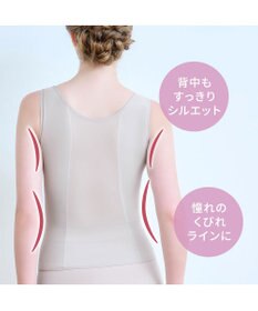 BRADELIS New York 【BRADELIS NewYork peace】細みえフロントファスナー綿混ブラキャミ25 補正下着 カップ付き キャミソール ブラトップ シェイパー