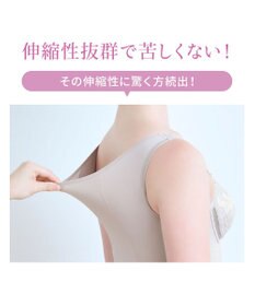 BRADELIS New York 【BRADELIS NewYork peace】細みえフロントファスナー綿混ブラキャミ25 補正下着 カップ付き キャミソール ブラトップ シェイパー