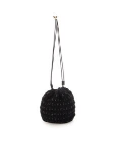 UNBILLION カシュカシュ cachecache / サテンリボン編み込み巾着ショルダー