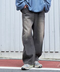 WEGO イージーバレルレッグデニムパンツ2