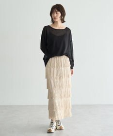 YECCA VECCA フリンジロングスカート