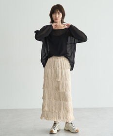 YECCA VECCA フリンジロングスカート