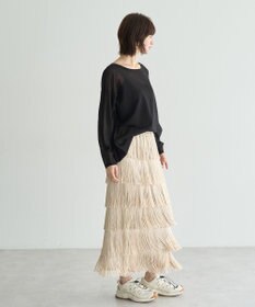 YECCA VECCA フリンジロングスカート