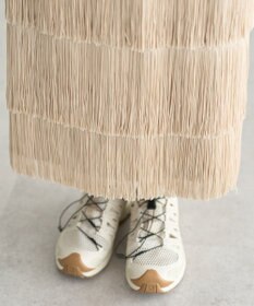 YECCA VECCA フリンジロングスカート