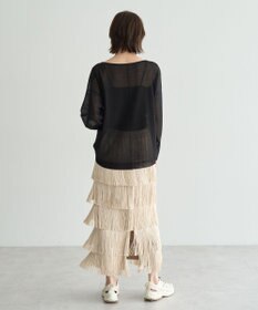 YECCA VECCA フリンジロングスカート
