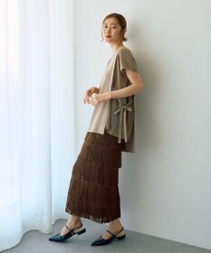 YECCA VECCA フリンジロングスカート