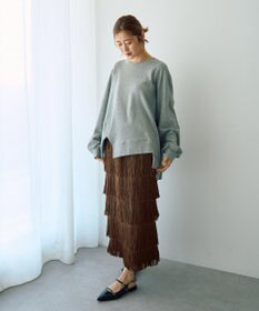 YECCA VECCA フリンジロングスカート