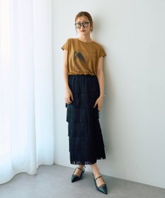 YECCA VECCA フリンジロングスカート