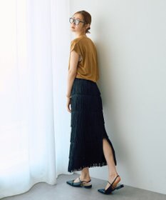 YECCA VECCA フリンジロングスカート