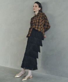 YECCA VECCA フリンジロングスカート