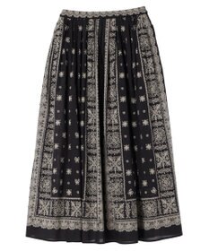 CRAFT STANDARD BOUTIQUE パネル柄マキシギャザースカート