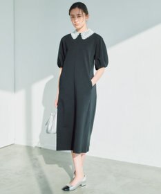 組曲 【2WAY】レース襟フレンチテリー ワンピース