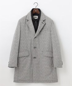 JOSEPH ABBOUD 【撥水/ダウン/ライナー取り外し可能】インターレースヘリンボン コート