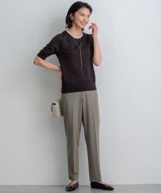 23区 S 【洗える】サステナブルウール 半袖 ニット