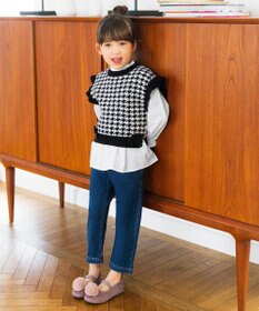 ANY KIDS ポンポン付きパンプス