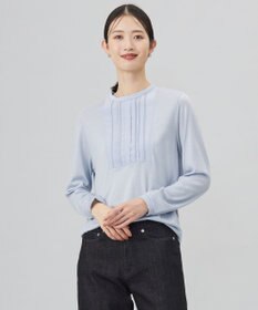 J.PRESS LADIES ウォッシャブルウール タック ドットレース カットソー